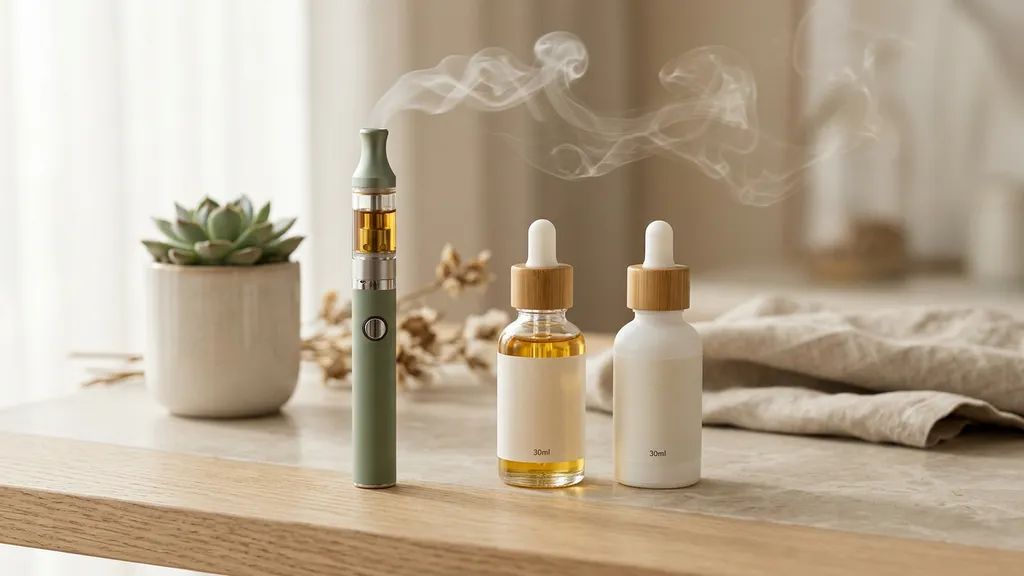 Guide e-liquides CBD : vaporisateur et flacons pour vapoter du cannabidiol